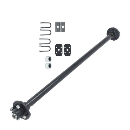 Set of 4 Idler Trailer Boat Axles 2000 lbs 4 on 4" with U-Bolt Kit (14872060)