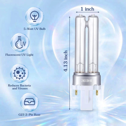 2X Replacement 5W UV-C Bulb for Kittmip