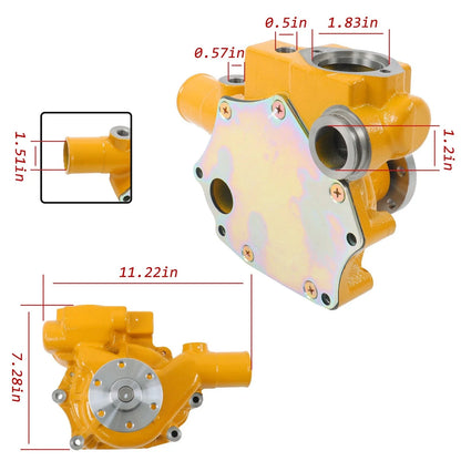 Water Pump for Komatsu PC200-5, PC210-5, PC220-5 (1995–2005)