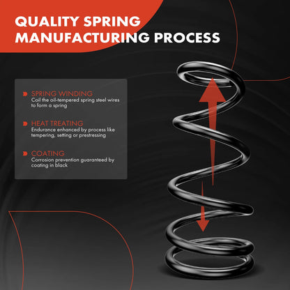 2X Front Side Coil Springs for Mazda 6 (2009–2013) GS4K34011A, GS3W34011A, GS4H34011A, 81518