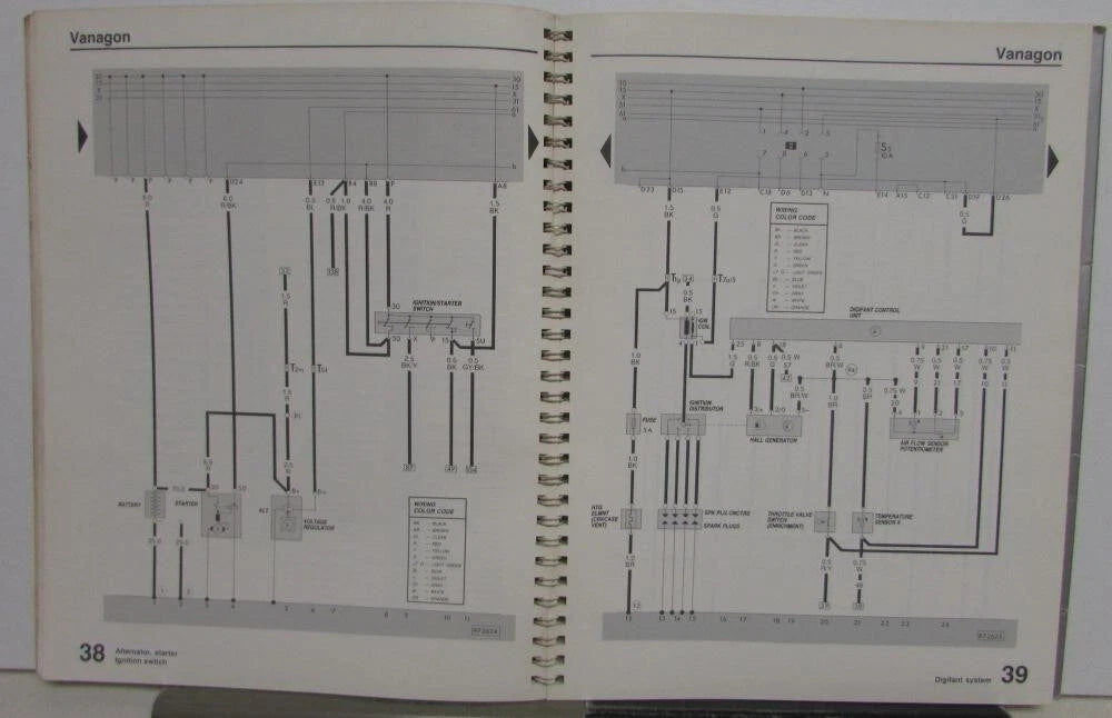 Electrical Wiring Diagrams for Volkswagen Quantum Vanagon (1987)