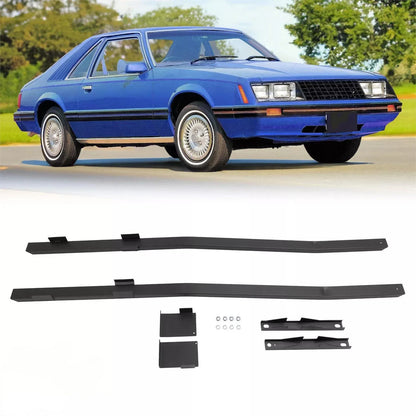 Full Length Black Subframe Connectors for Ford Mustang (1979–2004) #555-5245