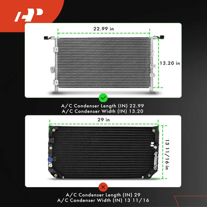 A-Premium A/C Condenser w/ Bracket for Toyota Corolla (1993–1997) 8846012460, 4617