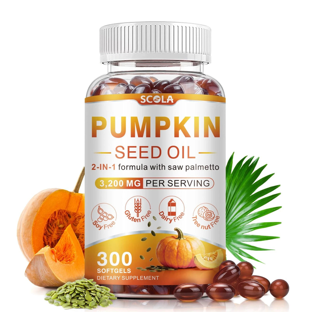 Pumpkin Seed Oil 300 Count for Health Supplement (Pack of 1)