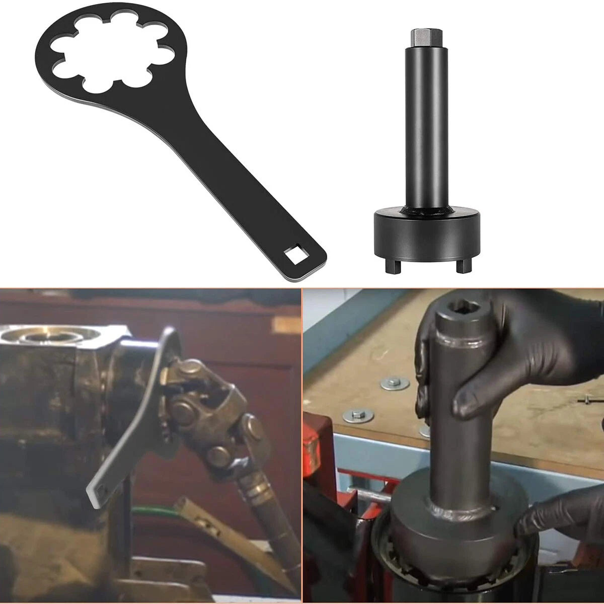 Bearing Carrier Nut & Spanner Wrench Tool Set for Mercruiser Alpha 1 Bravo
