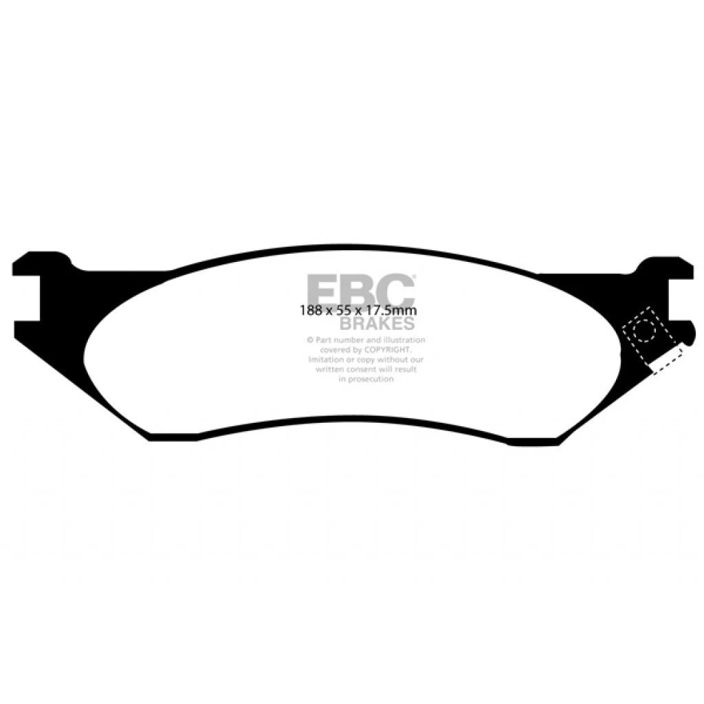 EBC Greenstuff Front Brake Pads for Dodge Ram 2500/3500 (2000–2008) TLX-ebcDP61267-CL360A72
