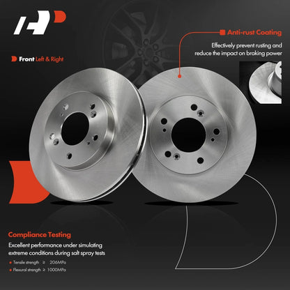 Set of 4 Disc Brake Rotors & Ceramic Pads for Honda CR-V (1997–2001)
