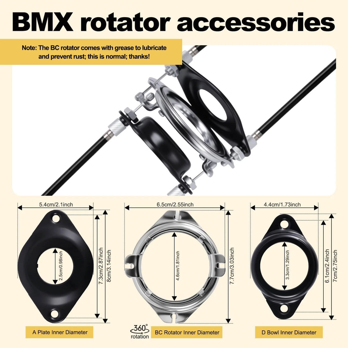 BMX Bike Gyro Brake Cables Front + Rear (Set of 2)