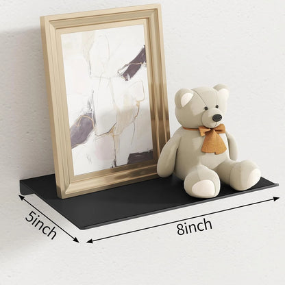 Set of 2 Metal Wall Mounted Shelves for Bathroom, Bedroom