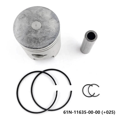2 Sets Piston Set +025 for Yamaha 2T 25 30HP Outboard (61N-11635-00, 61N-11604-00)