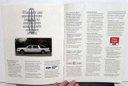 Funeral Vehicle Sales Brochure for Lincoln Town Car (1995)