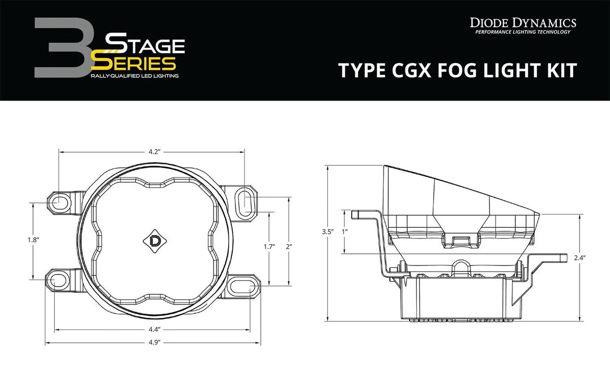 Diode Dynamics SS3 LED Fog Light Kit Max White SAE for Toyota (2010–2020)