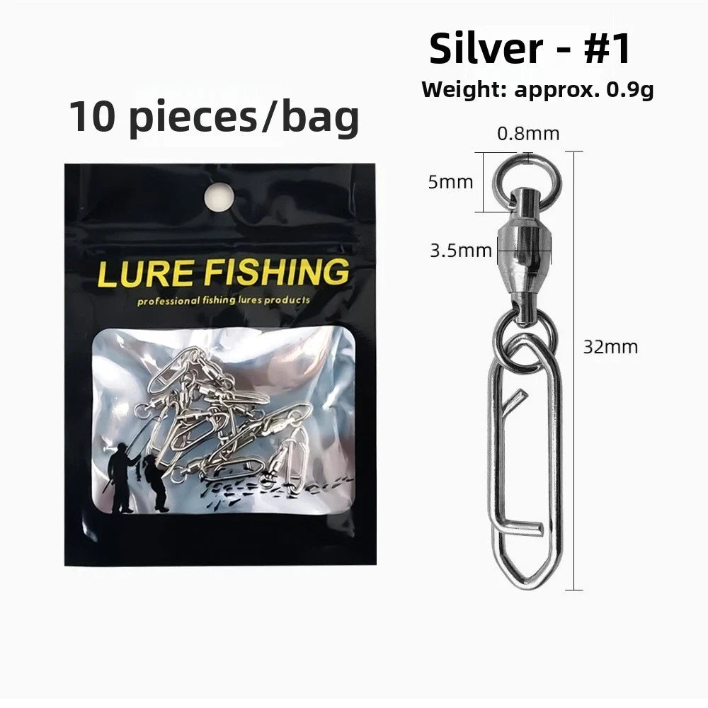 Fishing Swivel Snap Stainless Steel 360° Rotation for (N/A)