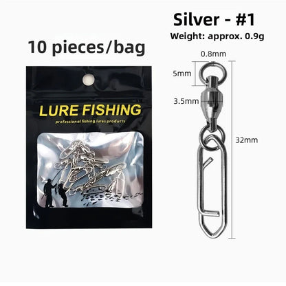 Fishing Swivel Snap Stainless Steel 360° Rotation for (N/A)