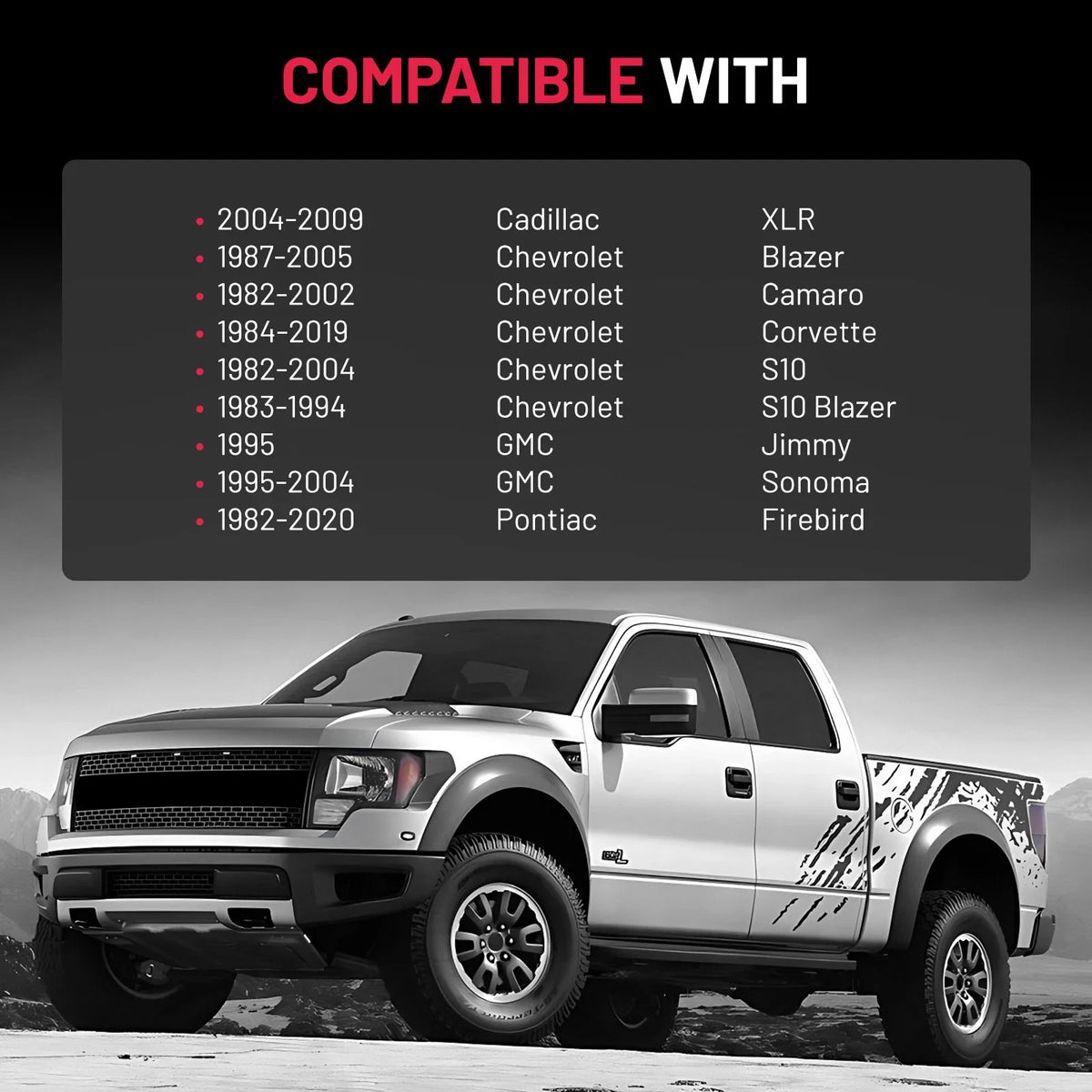 Black Wheel Spacers for GMC Sonoma (1995–2004)
