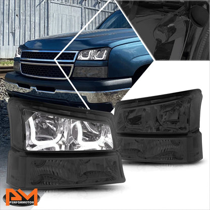 J-Halo LED DRL Headlights for Chevy Silverado/Avalanche (2003–2006)