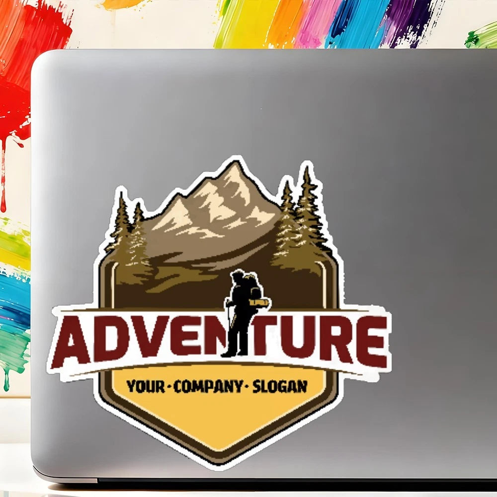 Adventure-themed waterproof stickers for luggage, refrigerator, wall