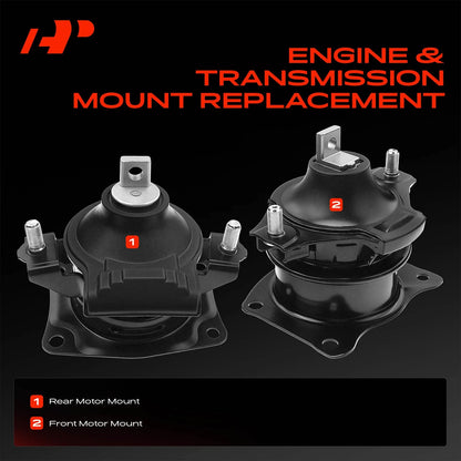 2X Engine Motor Mount for Acura TSX (2004–2008) A4526HY, A4516, 9247, 9194