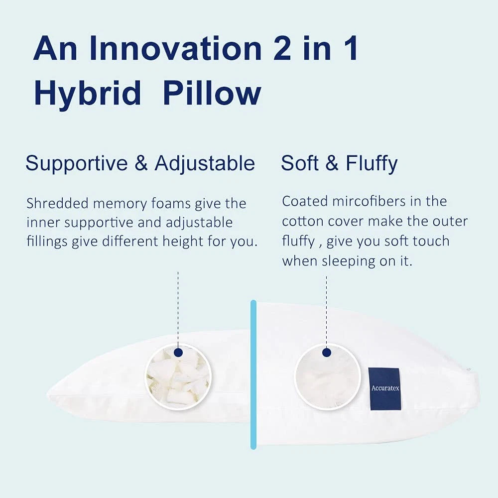Set of 2 Adjustable Shredded Pillows for Automotive Use