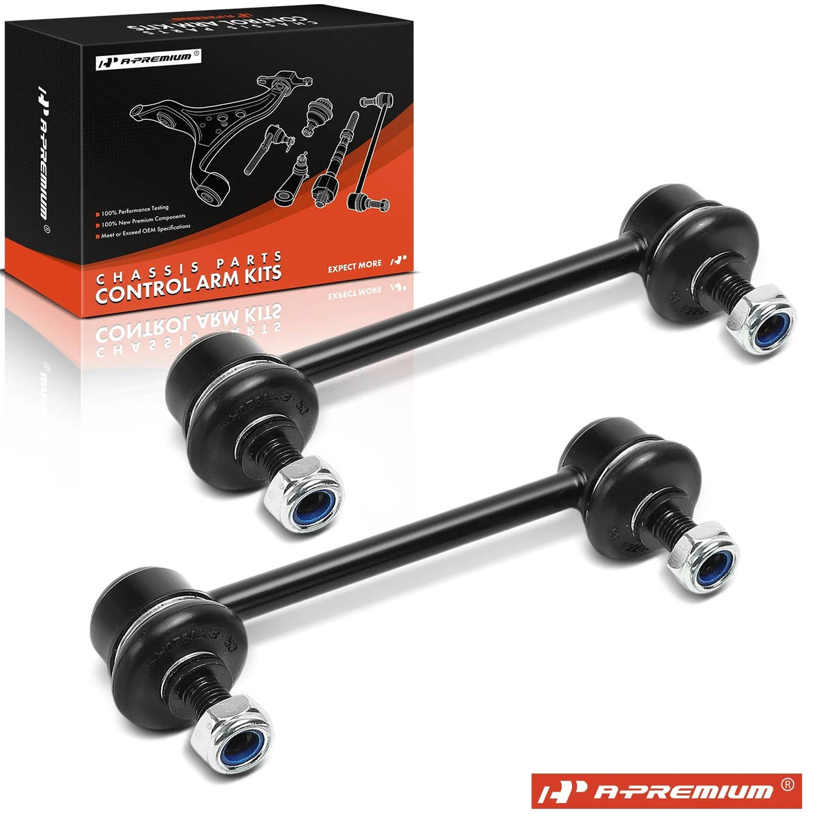 2X Rear Sway Bar Link for Mitsubishi Endeavor (2004–2008, 2010–2011) MR589337, GS80833