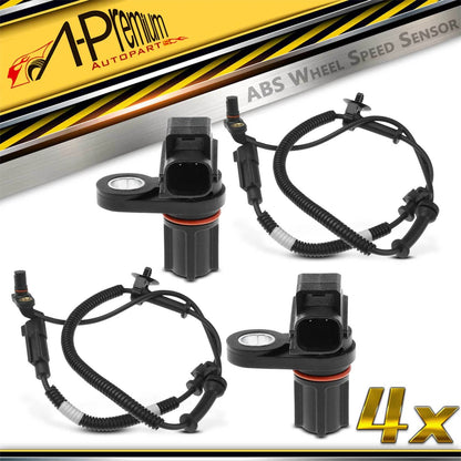 Set of 4 ABS Wheel Speed Sensors for Dodge Ram 1500 (2007) 5183003AA, 5183003AB, 5183003AC