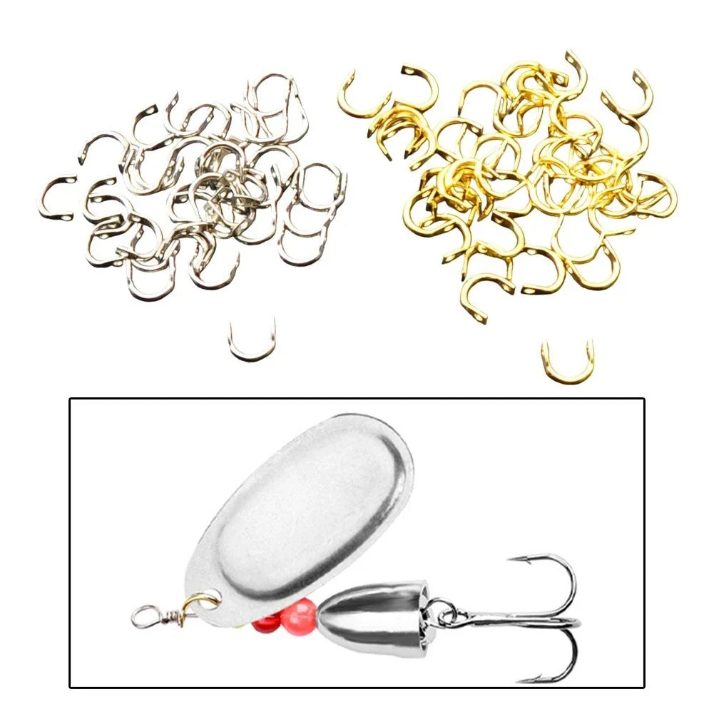 100pcs EasySpin Clevises for Fishing Spinnerbait Lure Making