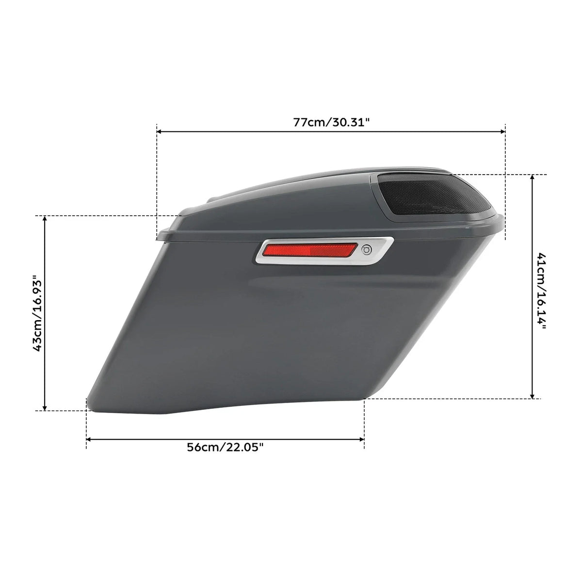 4" Speaker Grill for Harley Street Glide (2014–2023) Gunship Gray