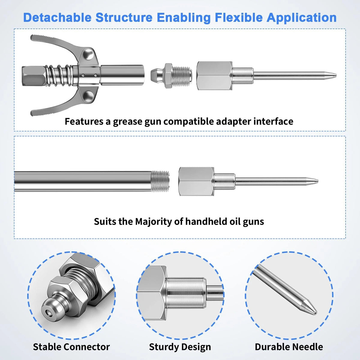 5PCS Grease Gun Needle Tips for Automotive Use