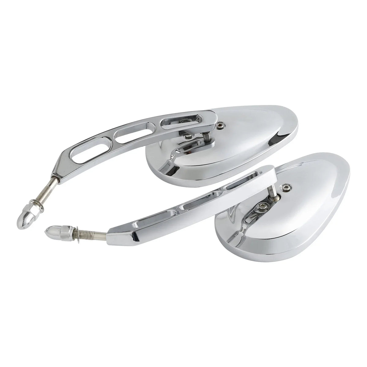 8mm Chrome Rearview Mirrors for Harley Touring Sportster 883 1200 Dyna (2004-2023)