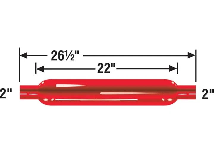 2" In/Out Glass Pack Muffler for AP Exhaust 87502CB