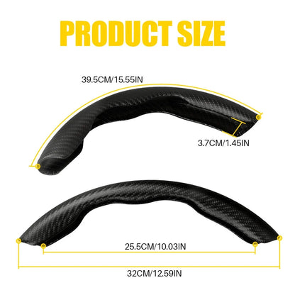 Carbon Fiber Steering Wheel Cover for Mercedes-Benz (2010–2023) 2PC