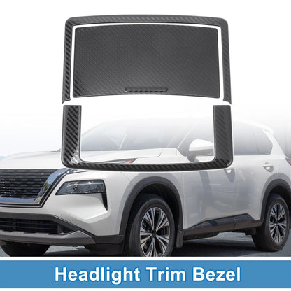 Set of 2 Headlight Trim Bezels for Nissan Rogue (2021–2024) ABS