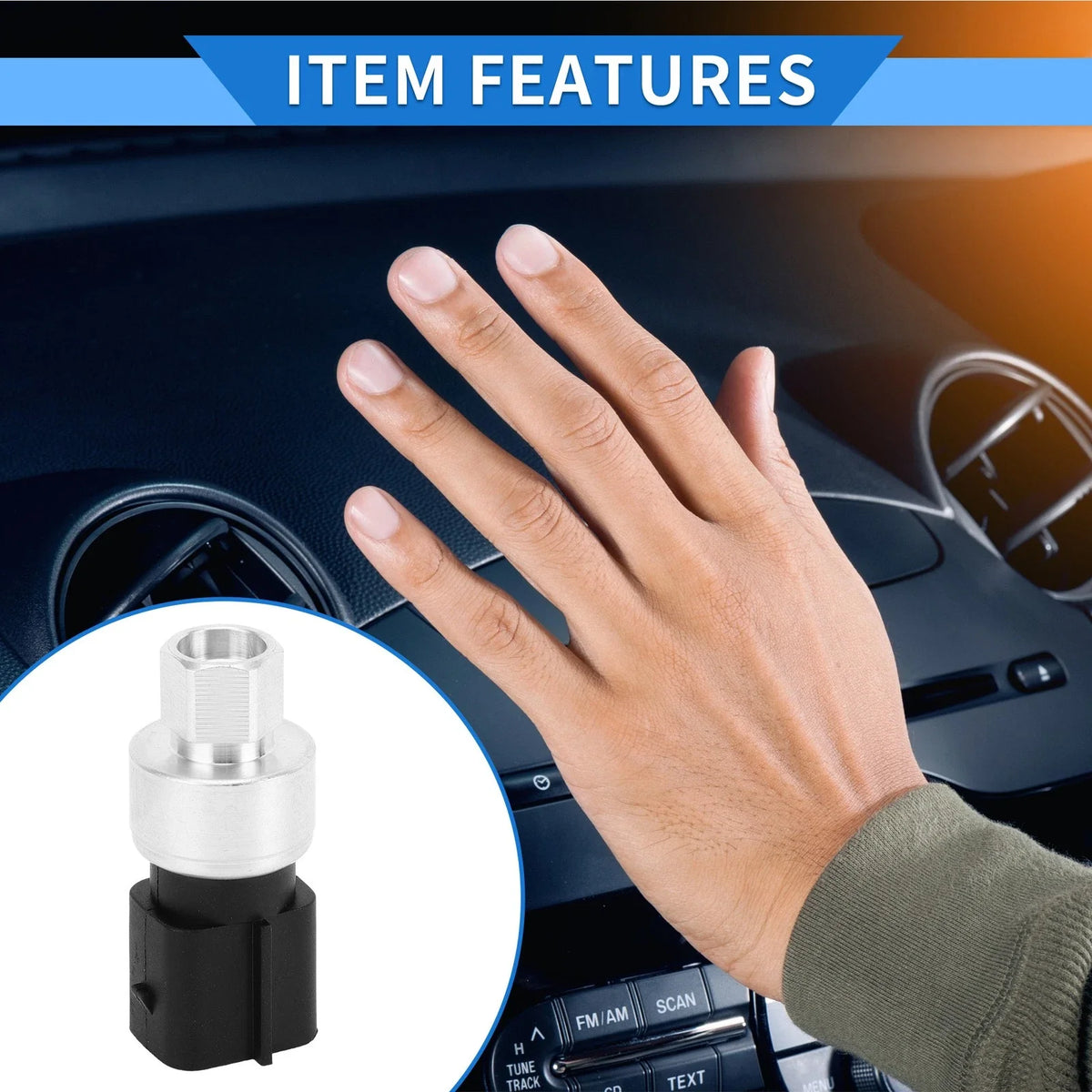 A/C Pressure Switch Sensor for Ford Focus C-Max (2003–2007) 1.6 1.8 2.0
