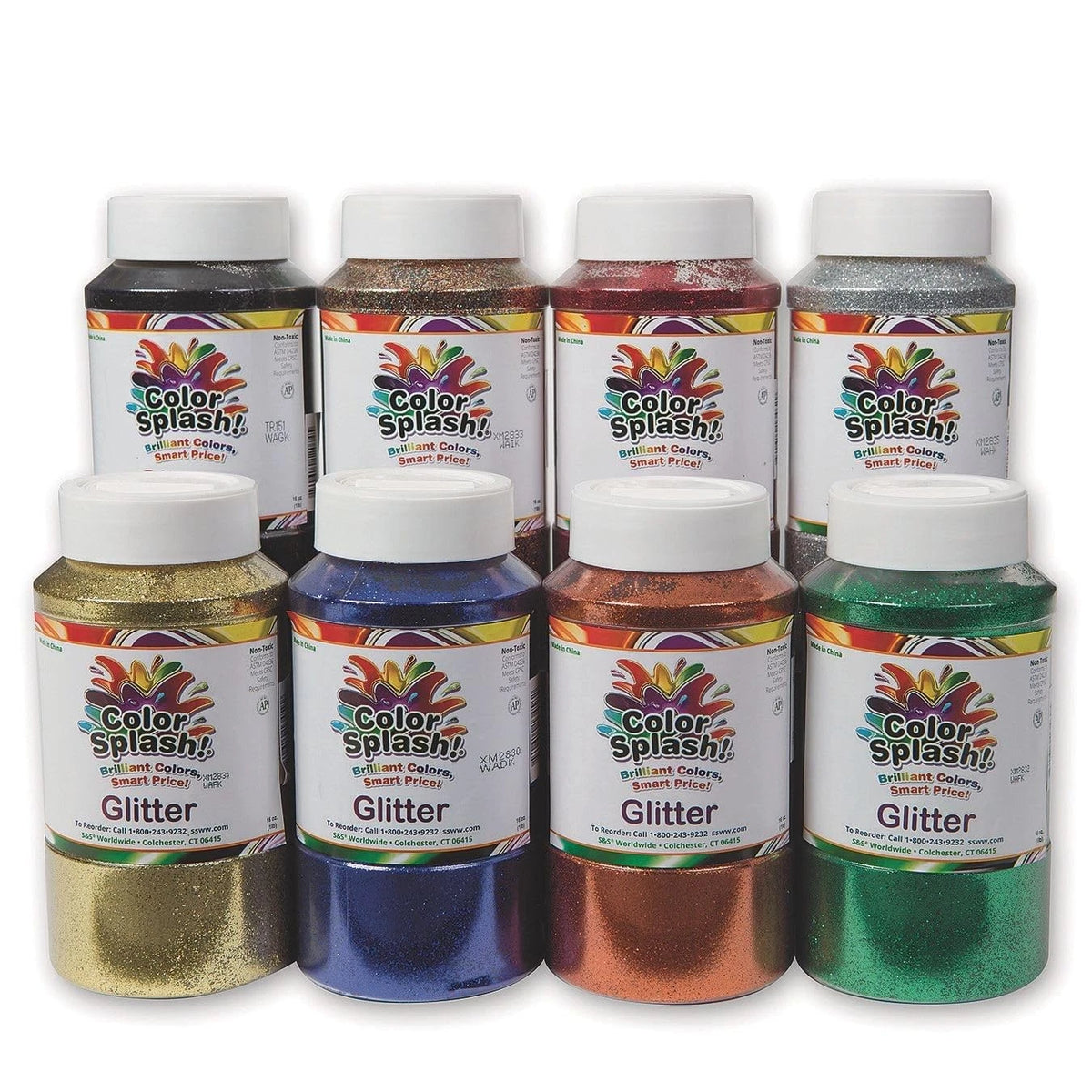 1lb Silver Glitter Shaker for Color Splash (No Part Numbers)