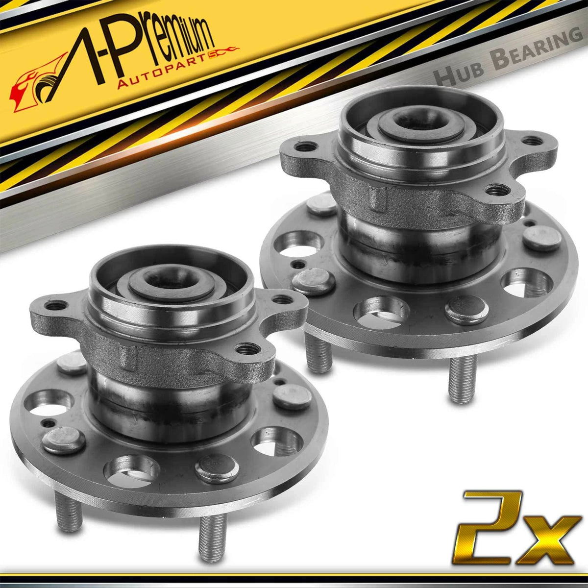 2X Rear Wheel Hub & Bearing Assembly for Hyundai Elantra (2008–2010) 527302H100, 512410