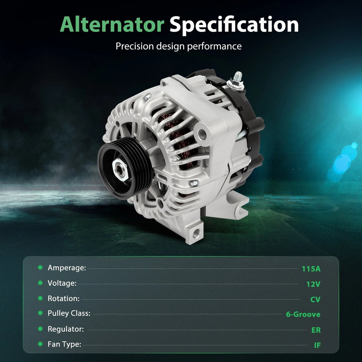 Alternator for Chevrolet Malibu (2004–2009) 3.5L V6