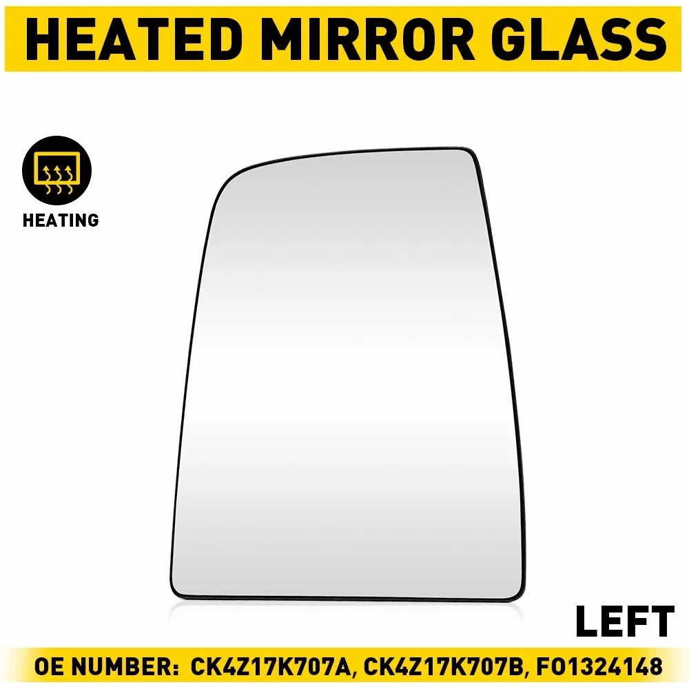 Mirror Glass Upper Driver Side Left for Ford Transit Van 150 250 350 (2015–2023)