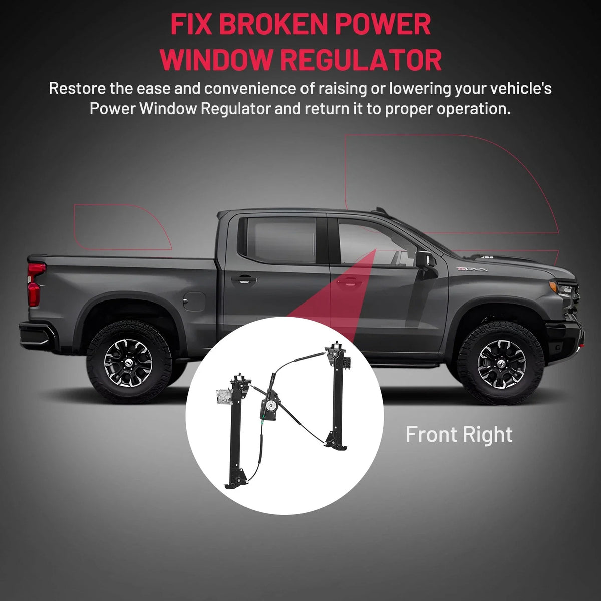 Power Window Regulator for Nissan Pickup D21, Pathfinder (1986–1997)