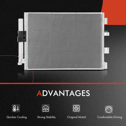 A/C Condenser & Cooling Fan Assembly for Ford Focus (2012–2018) DV6Z19712B, DV6Z19712C, 30068