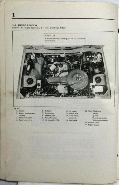 Service Shop Repair Manual for Mazda GLC (1977)