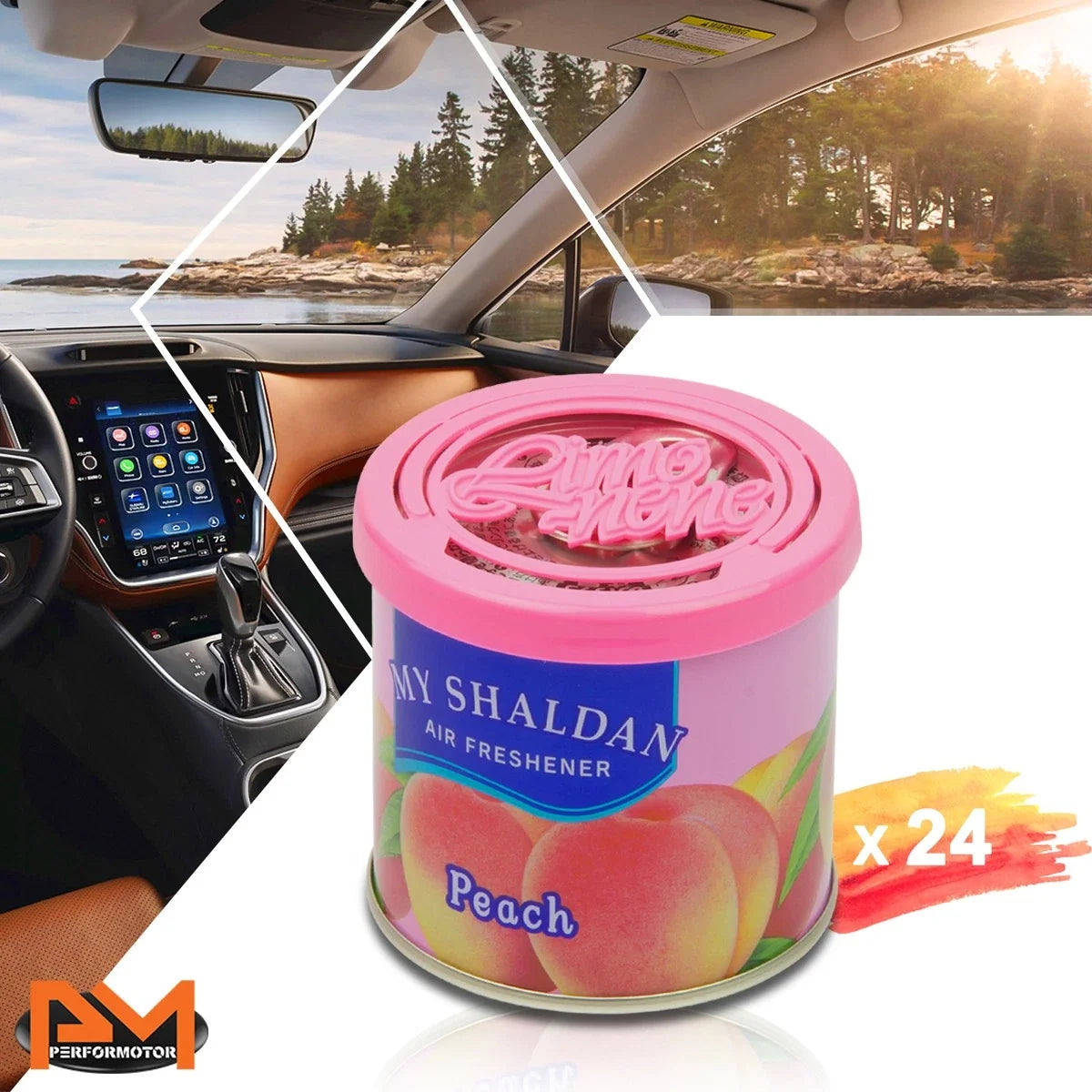 Shaldan Air Freshener Peach Scent 80g for Car/Office/Home