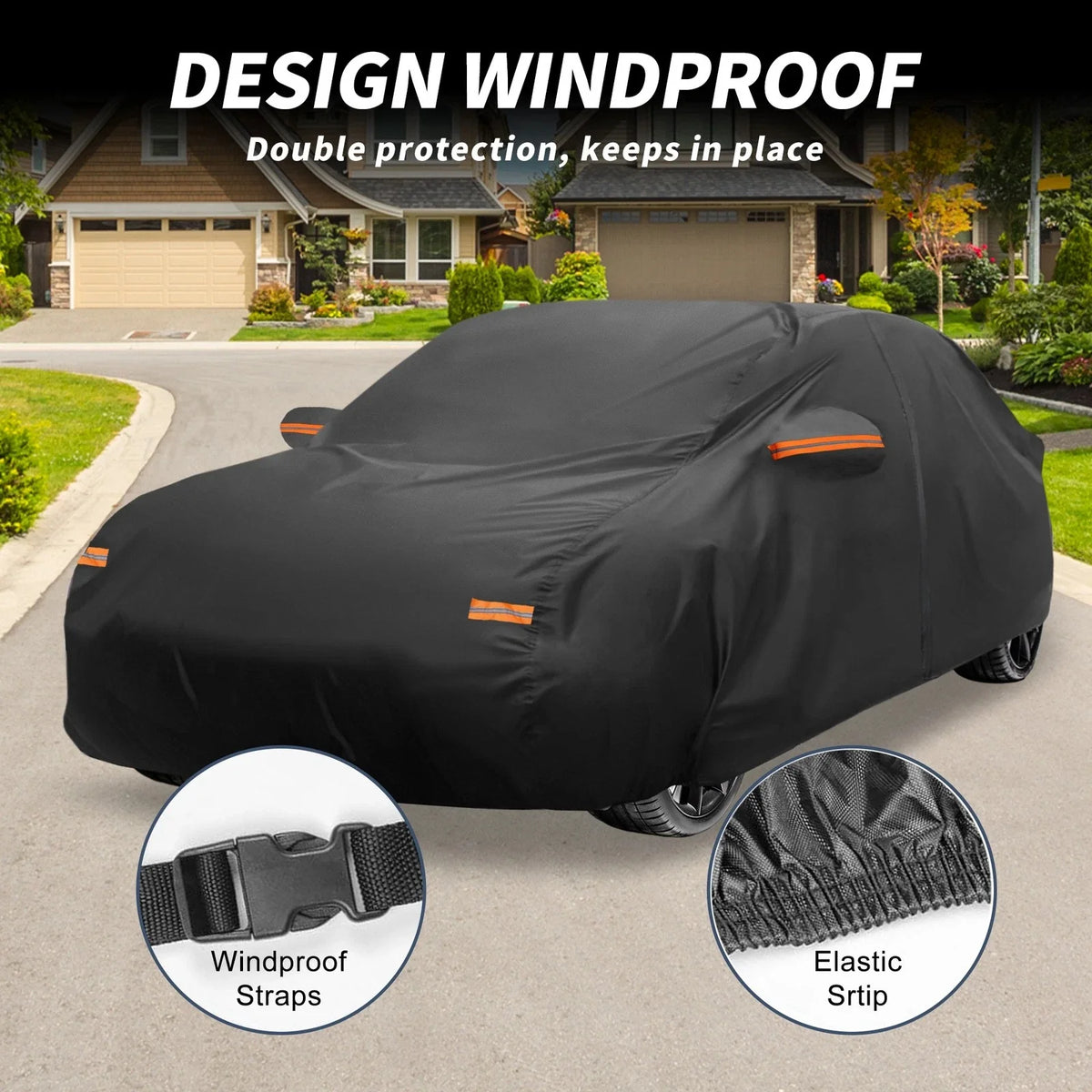 Waterproof Car Cover with Driver Door Zipper for Toyota Corolla 