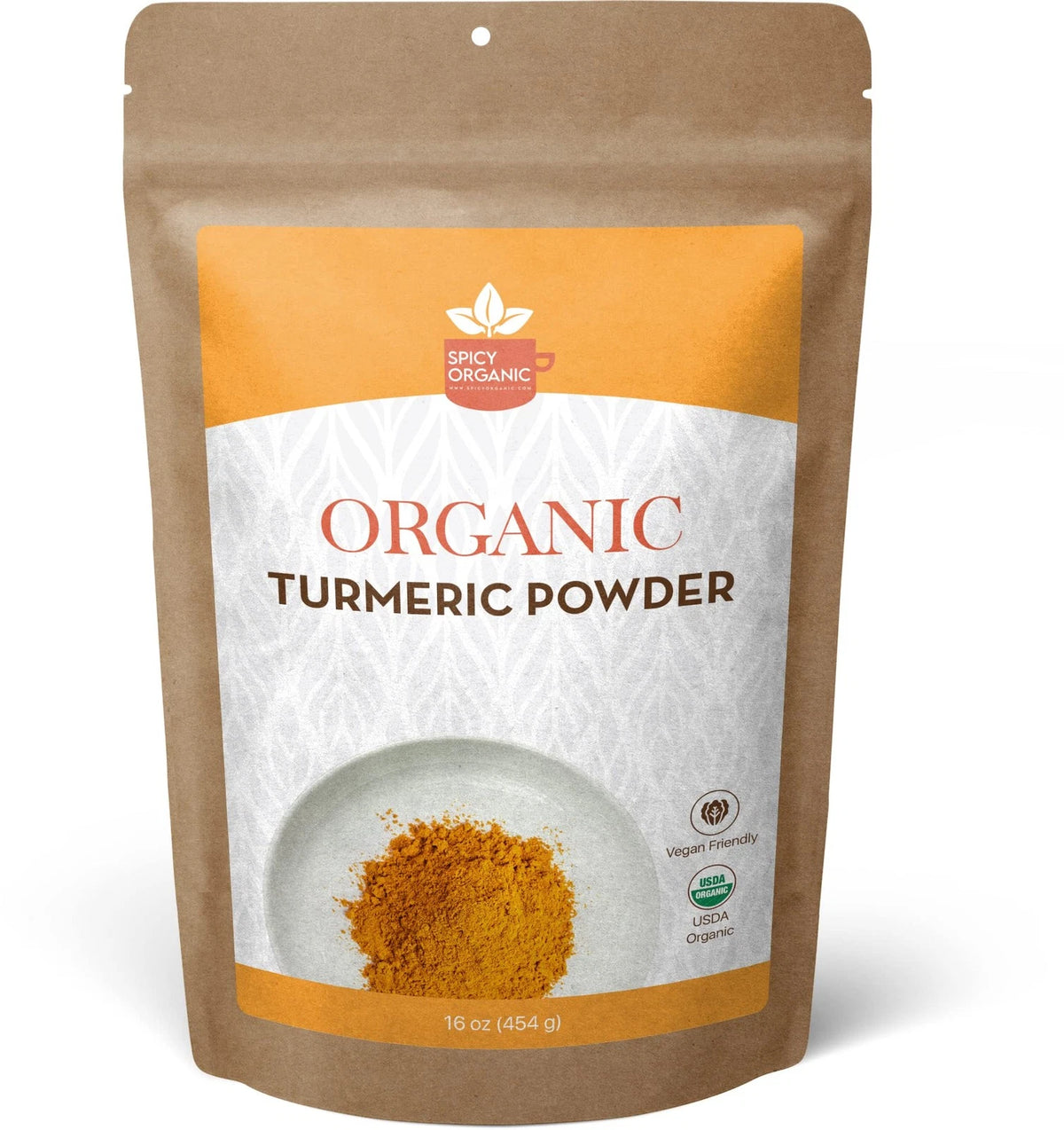 Organic Turmeric Powder 16 oz - High Curcumin, Orangish Yellow Color