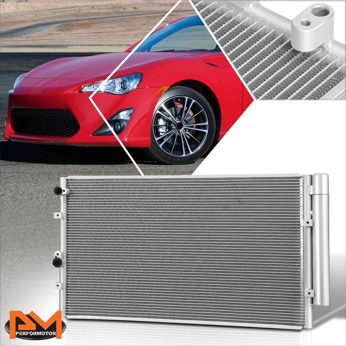 A/C Condenser for Scion FR-S/Subaru BRZ/Toyota 86 (2013–2021) OE Style Aluminum