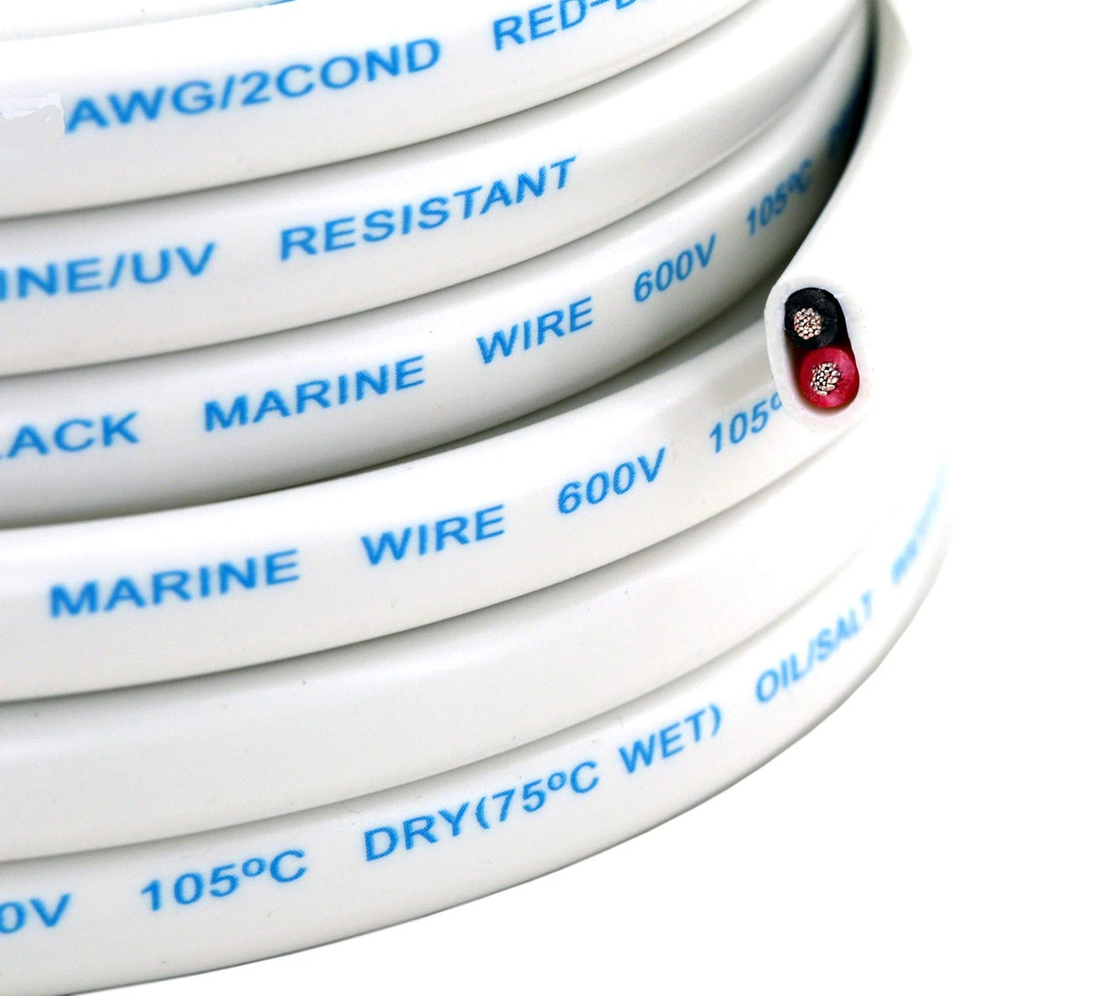 100 Ft Duplex Marine Wire 18 Gauge (18 AWG) - Red