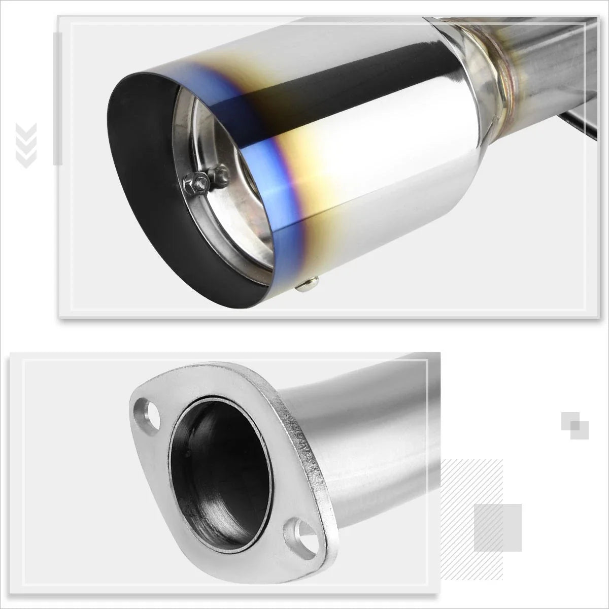 Dual 4" Burnt Tip Catback Exhaust System for Nissan Maxima 2009–2015