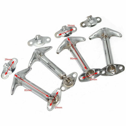 Set of 4 Chrome Bonnet Hood Clip Latches for Jeep Wrangler