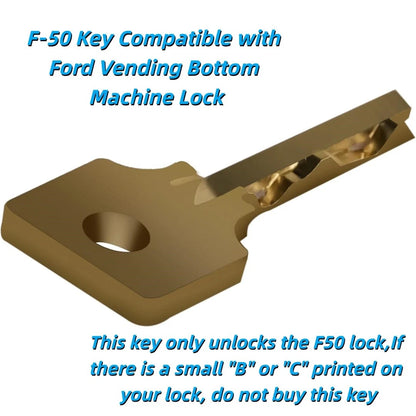 F-50 Key for Ford Vending Bottom Machine Lock (Shipping from USA)