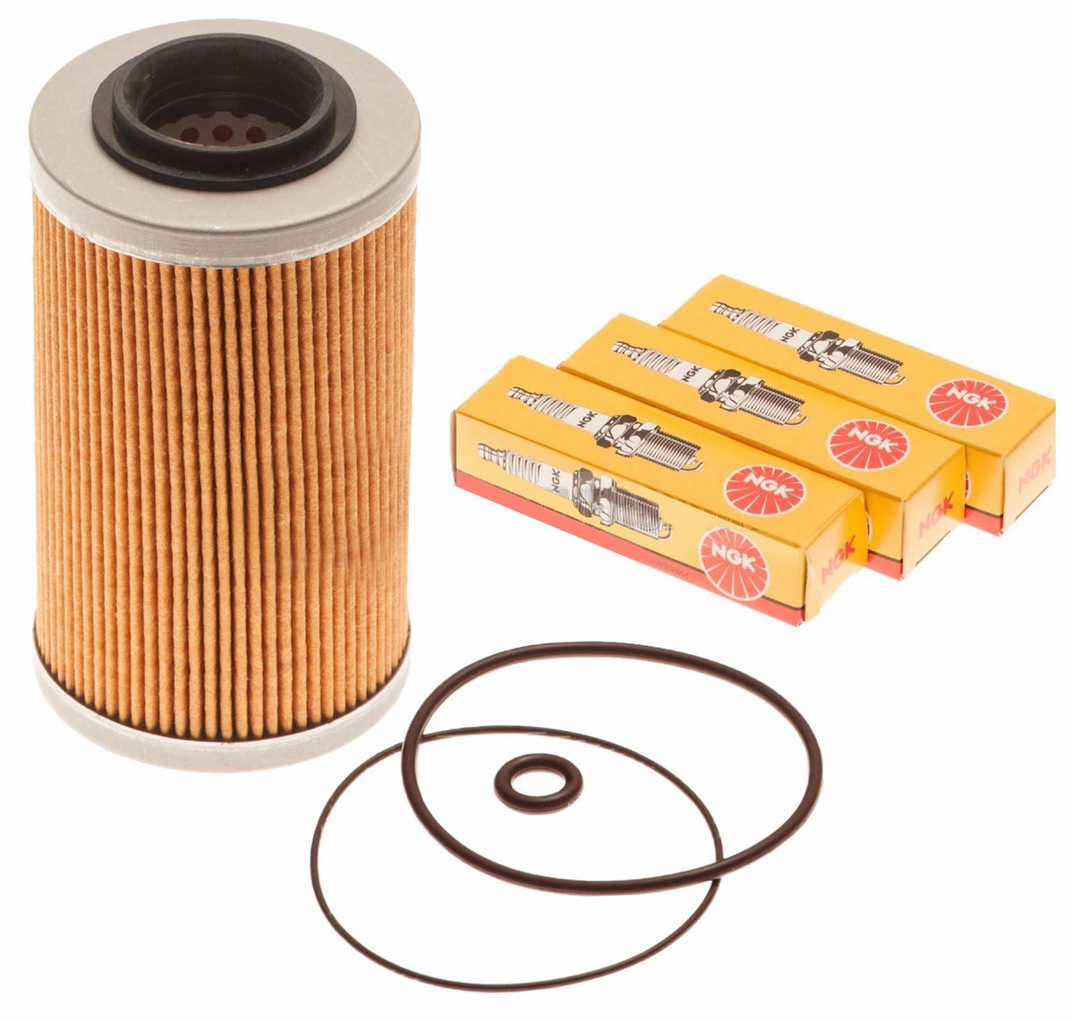 Maintenance Kit with Oil Filter & NGK Spark Plugs for Sea Doo 4-Tec (112-10-393-K1)