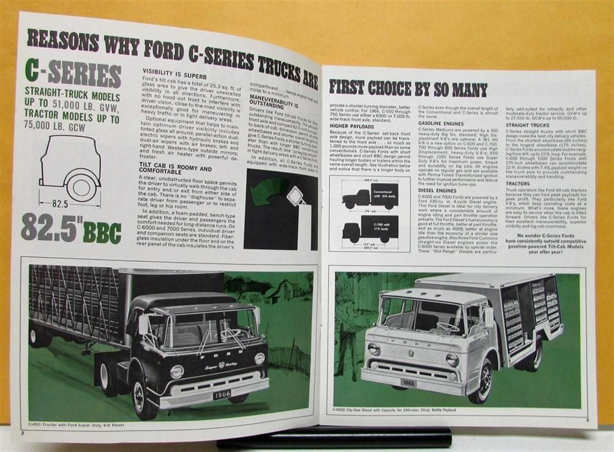 Sales Brochure for 1966 Ford Tilt Cab Trucks C Series 550-8000 CT 750-950
